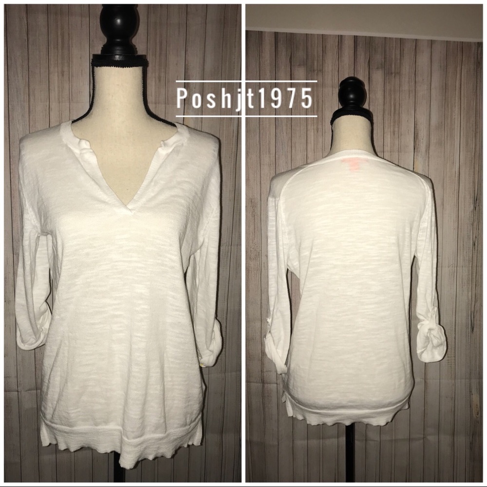 Joe Fresh Lightweight White Sweater XS